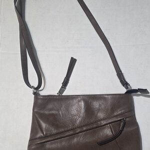 Elegant Brown Leather Crossbody Bag